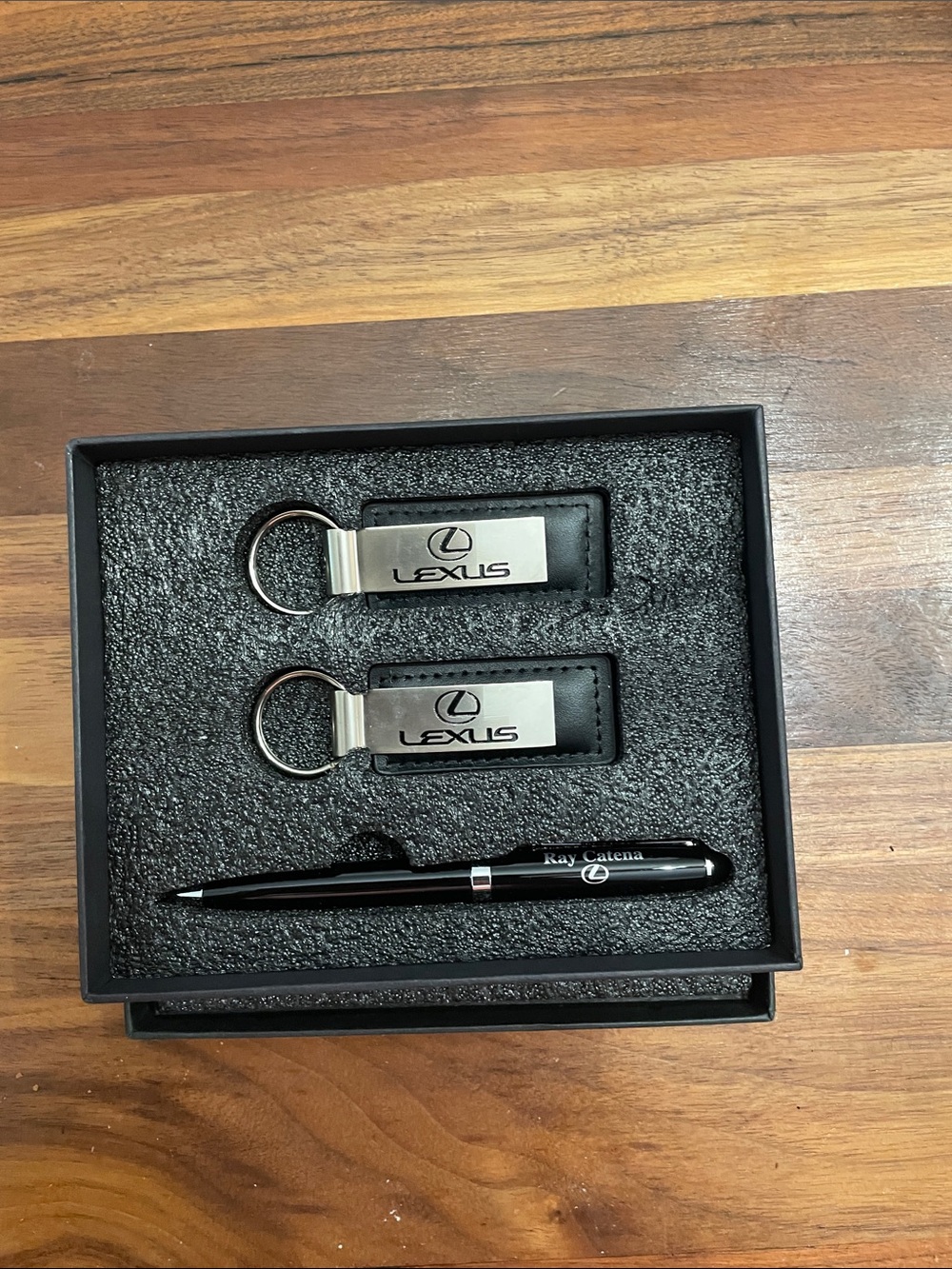 Lexus Branded Black and Silver Keychain & Pen Gift Set